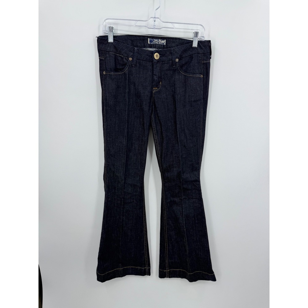 Hudson Flare Jeans Women 28 Dark Indigo Wash Wide Leg Stretch Denim Made in USA